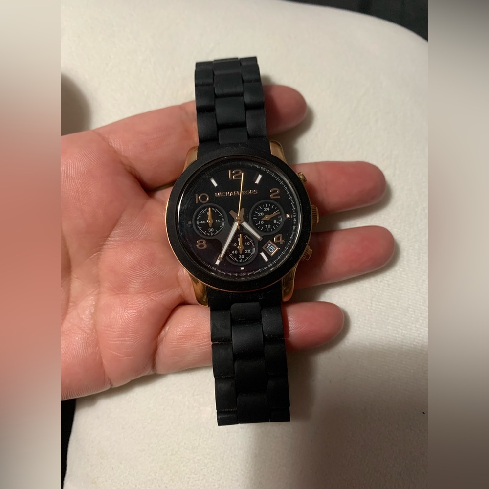 Michael Kors Black and Gold Watch